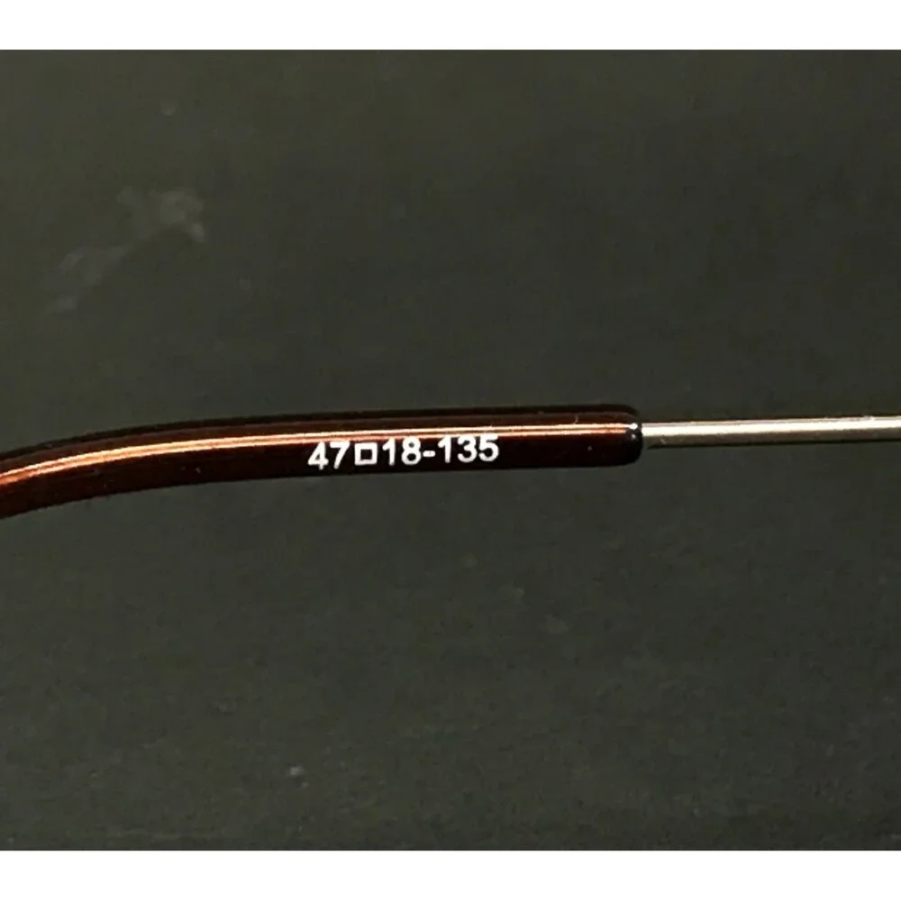 Naturally Rimless Eyeglasses Frames NR 344 SAG Dark Gold Octagonal 47-18-135